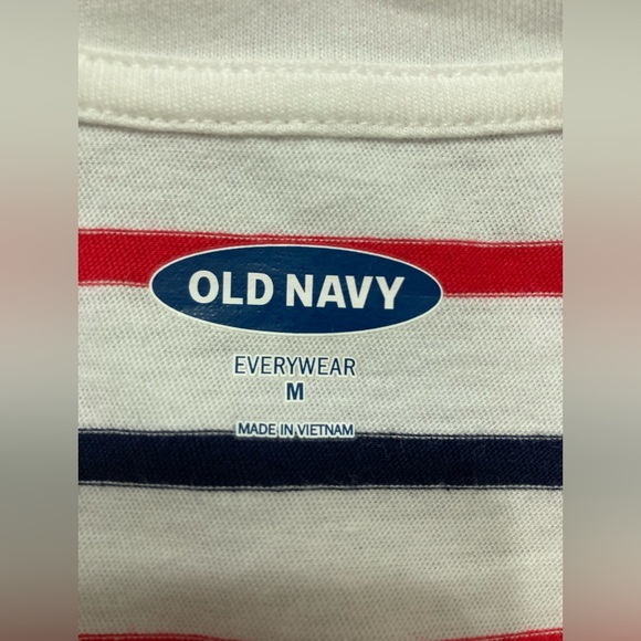 Old Navy Red and Blue Striped EveryWear T-Shirt - Picture 5 of 5